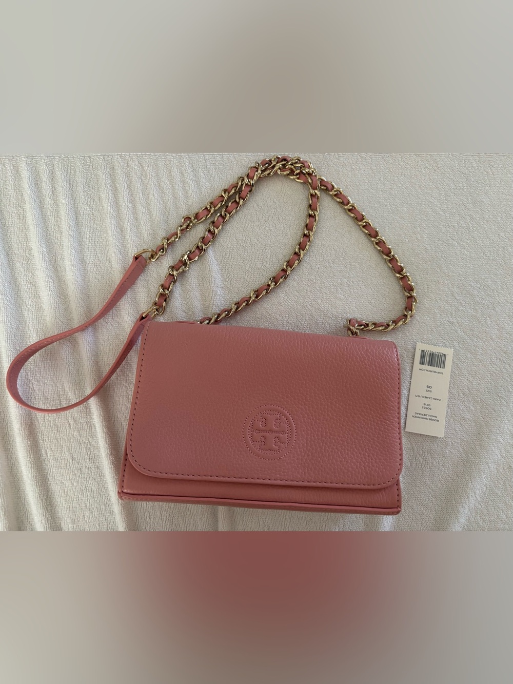 Tory Burch Rose Pink Fleming Convertible Chain Crossbody